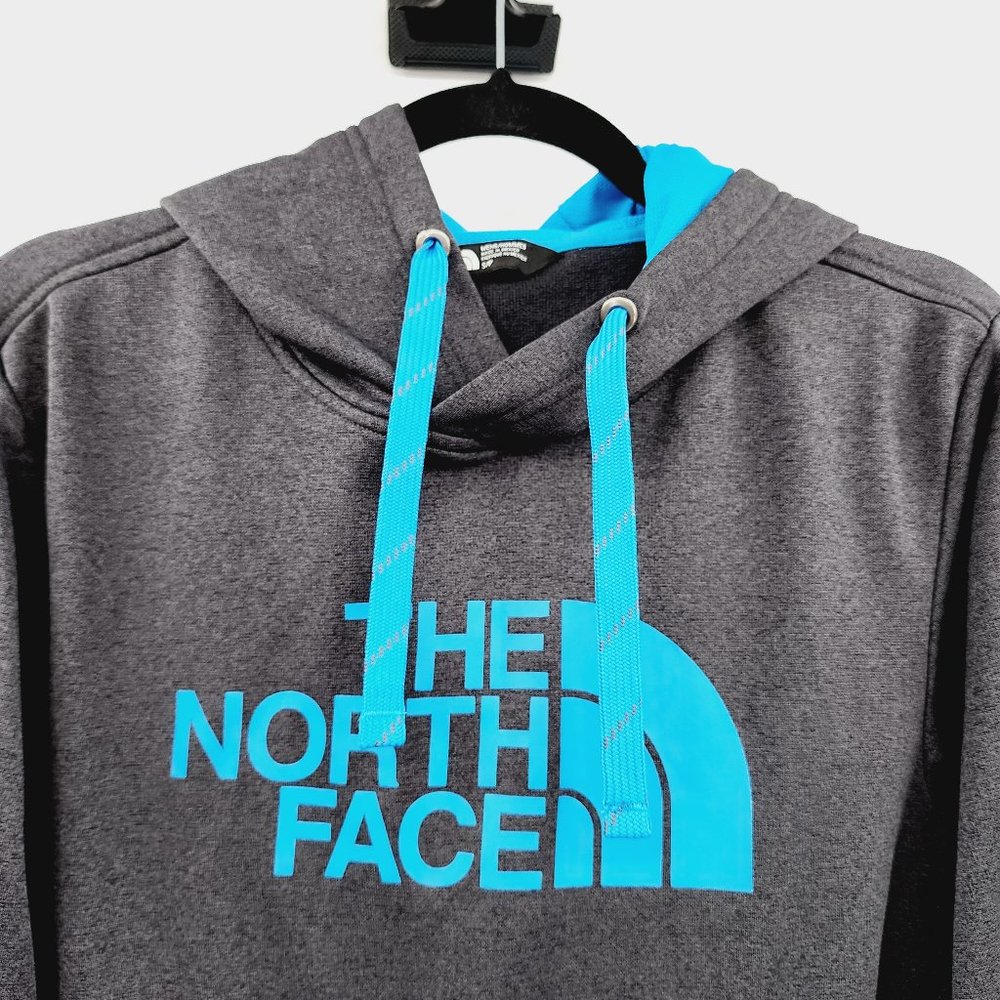 The North Face Men's Scuba Fleece Lined Sweatshirt Hoodie Blue/Grey Size Small - Picture 3 of 13